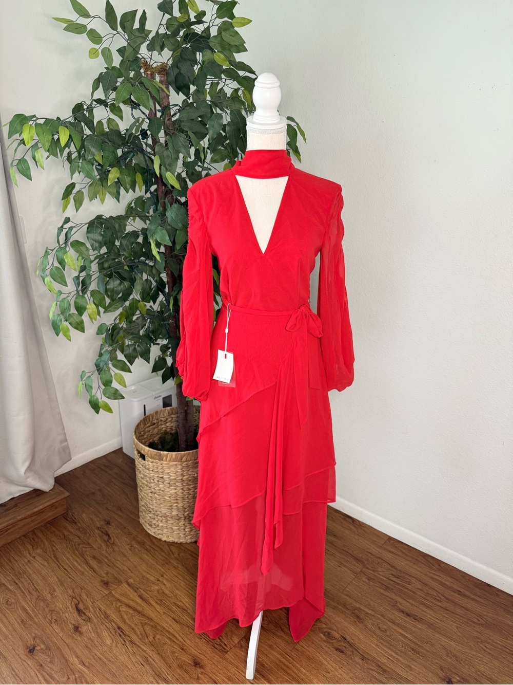 NWT REVOLVE C/MEO Collective Heart Breaker Maxi Dress Red Size XS - Picture 2 of 12